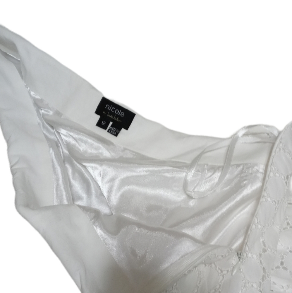 VTG Vintage Eyelet Skirt-White - Picture 2 of 2